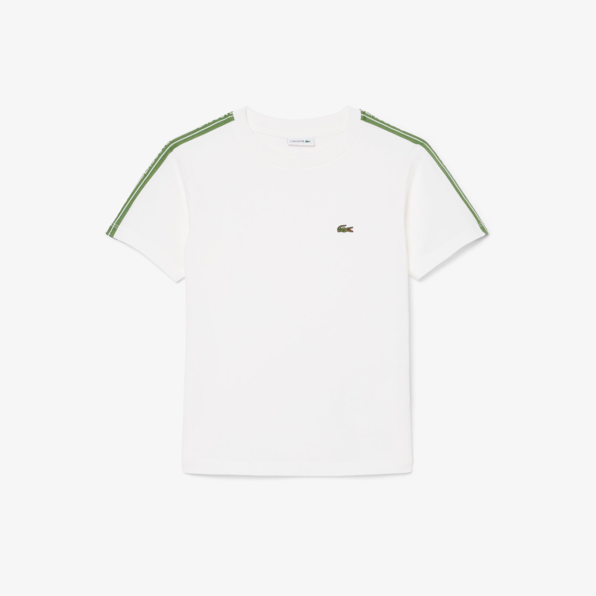 LACOSTE Logo Stripe Cotton Kids T-shirt