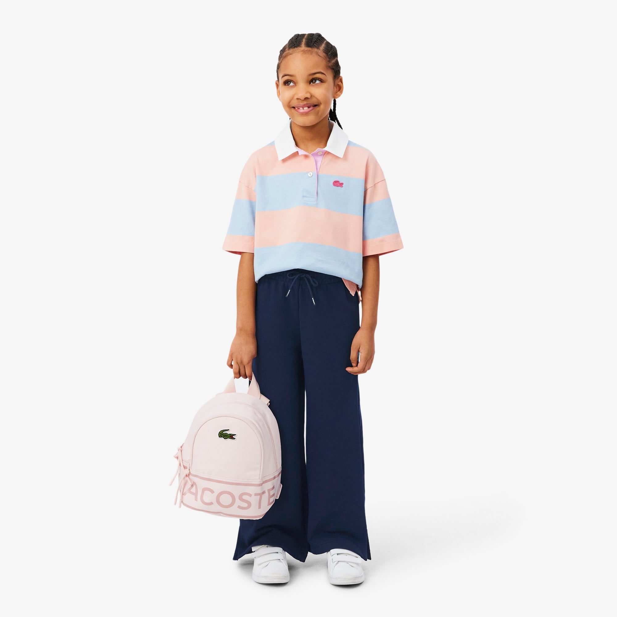 LACOSTE Girls' Flared Leg Fleece Sweatpants