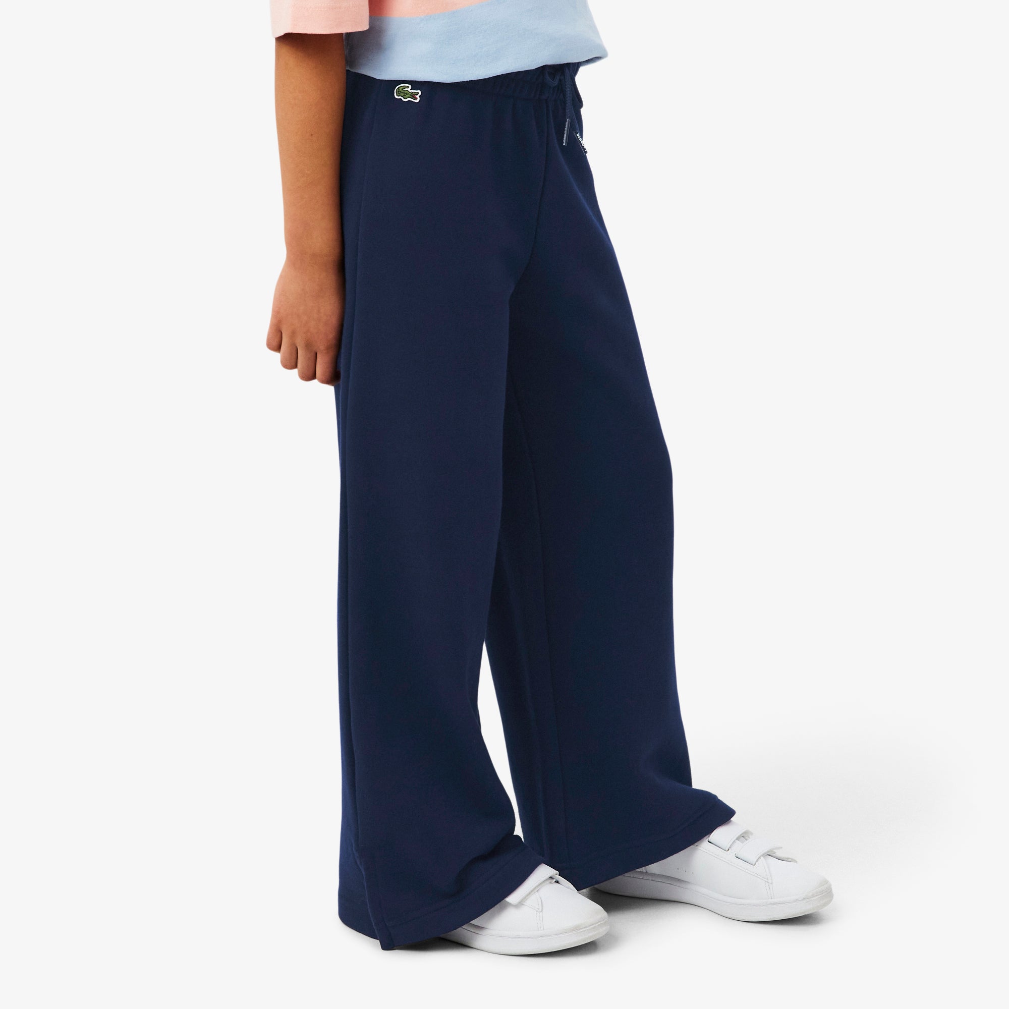 LACOSTE Girls' Flared Leg Fleece Sweatpants