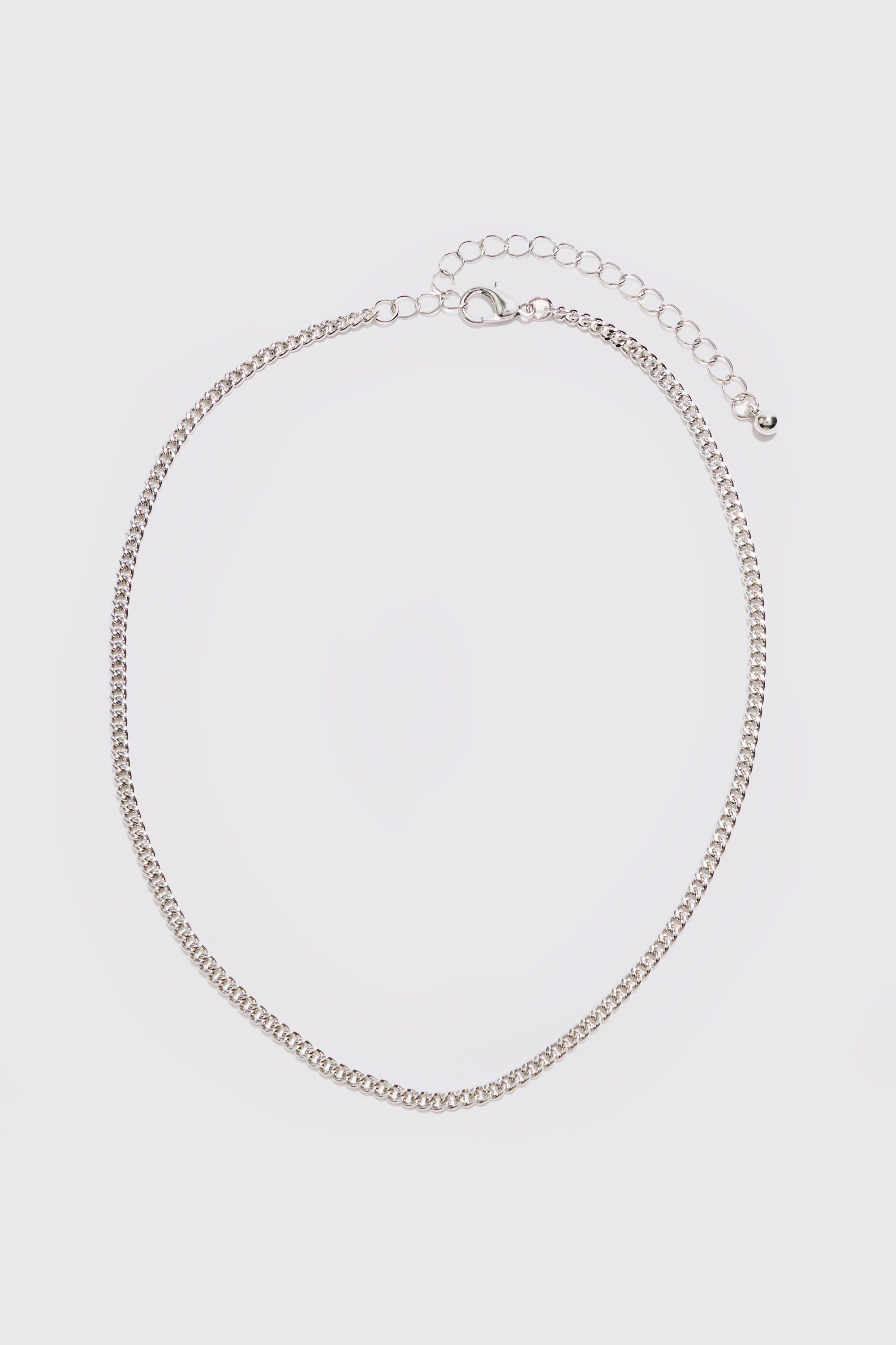 BOOHOOMAN 3 Pack Chain Necklace In Silver