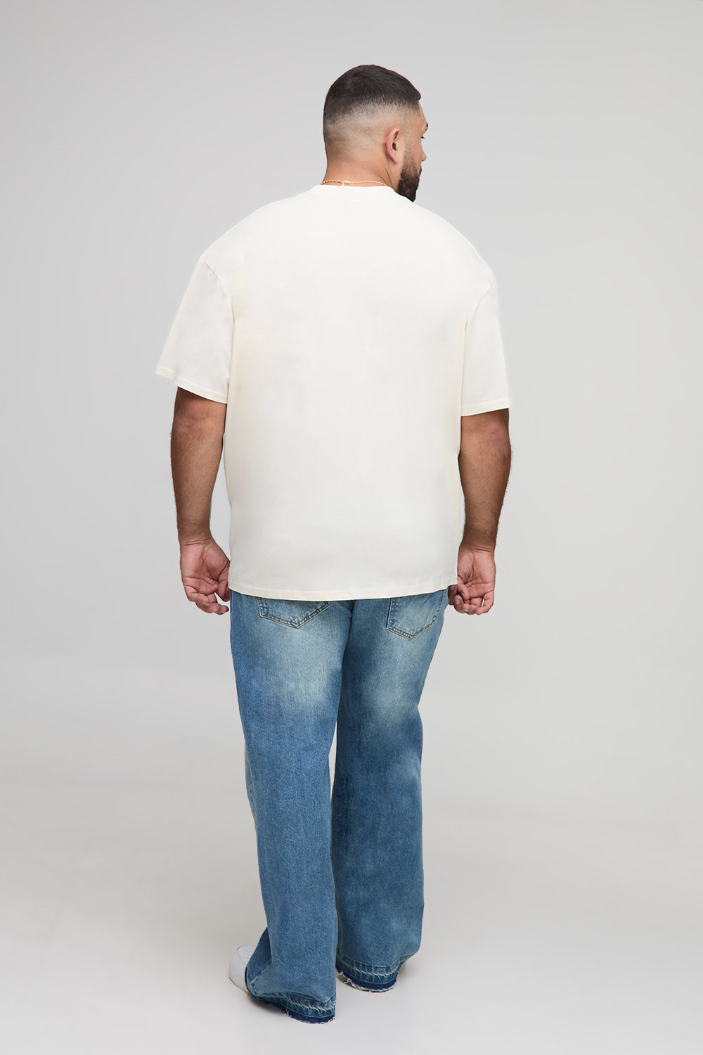 BOOHOOMAN Plus Oversized Extended Neck French Riviera T-Shirt