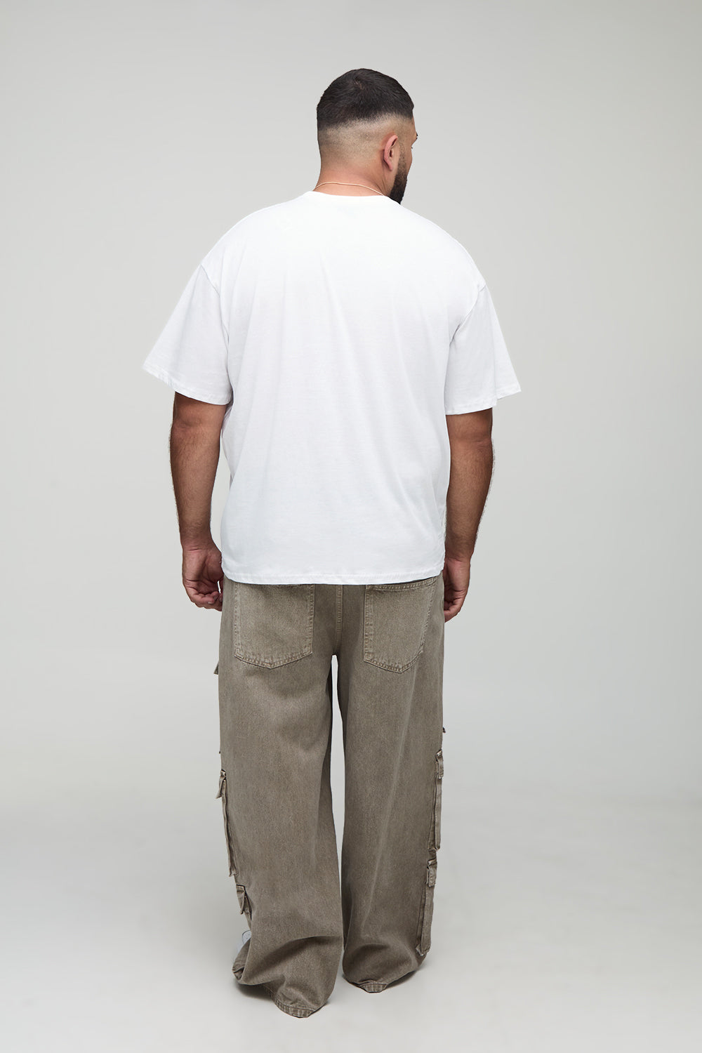 BOOHOOMAN Plus Oversized Cross Embroidery T-Shirt