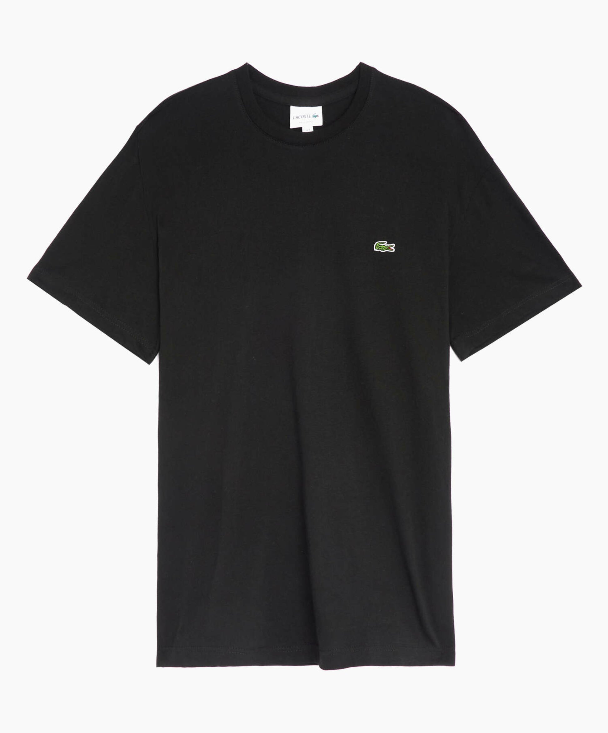 Lacoste Men’s Crew Neck Cotton T-shirt - Black / S - Lacoste Apparel THE MIX