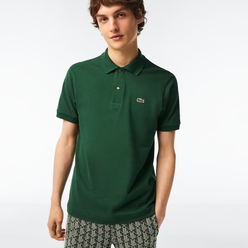 Lacoste Men's Slim Fit Polo İn Petit Piqué - Green / M - Lacoste Apparel THE MIX