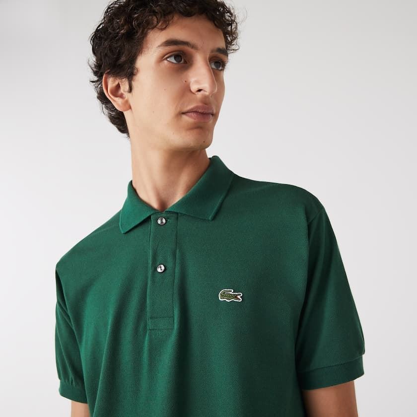 Lacoste Men's Slim Fit Polo İn Petit Piqué - Green / L - Lacoste Apparel THE MIX
