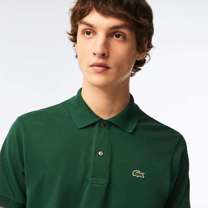 Lacoste Men's Slim Fit Polo İn Petit Piqué - Green / S - Lacoste Apparel THE MIX