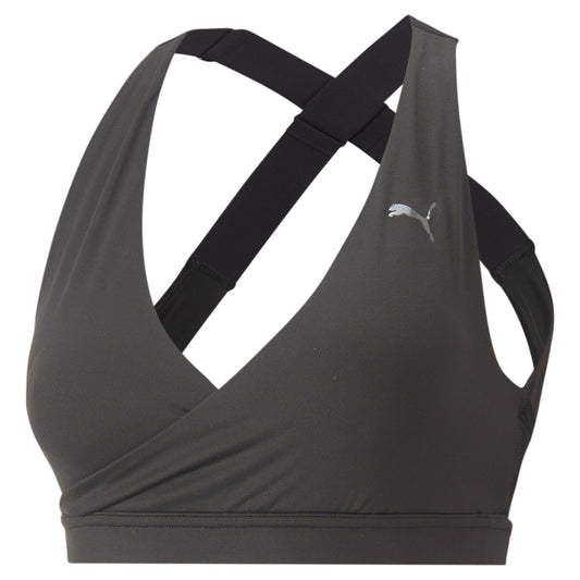 Mid Impact Yogini Cross Over Bra - S / Puma Black - PUMA Apparel THE MIX
