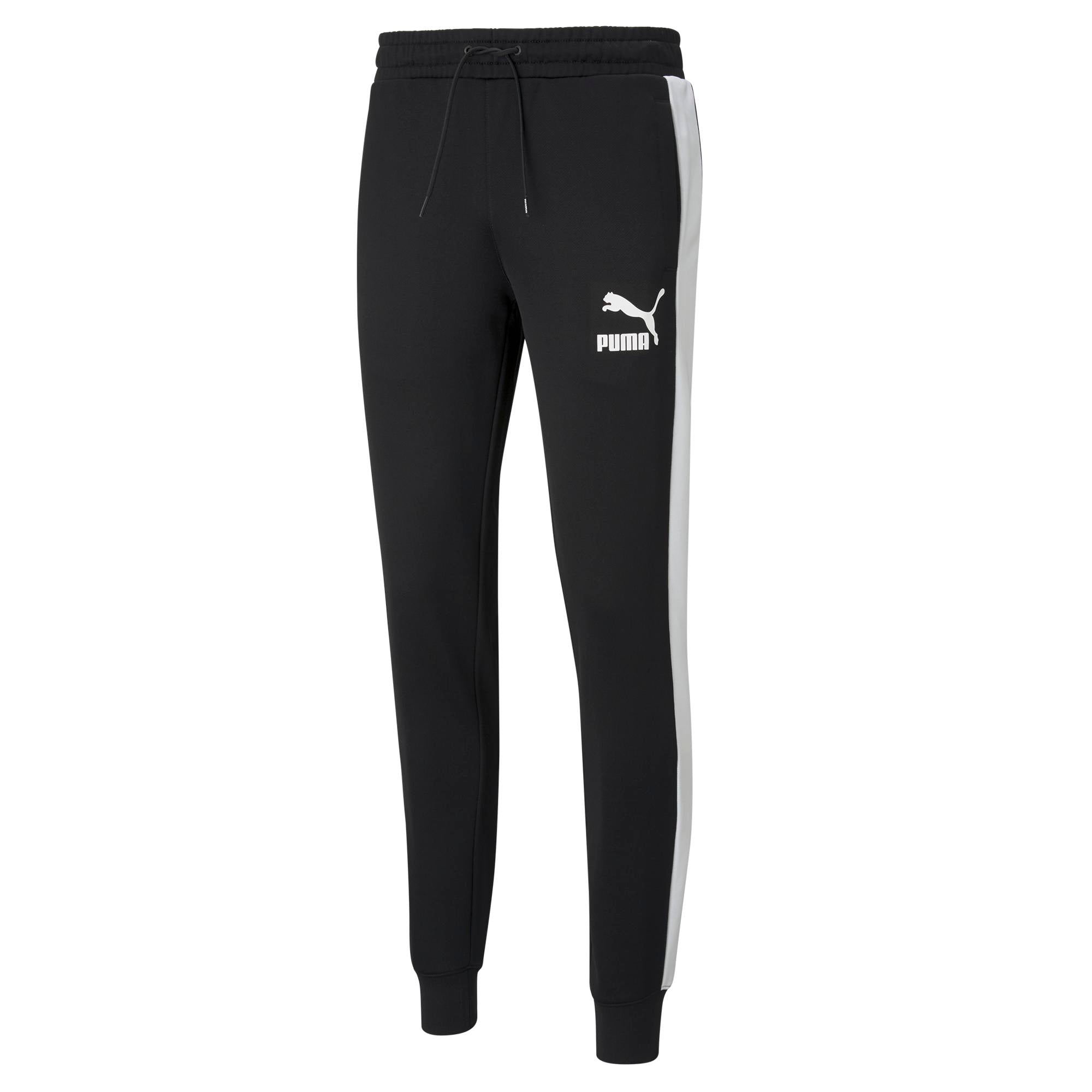 Iconic T7 Track Pants PT Puma Black - Black / S - PUMA trackpants THE MIX