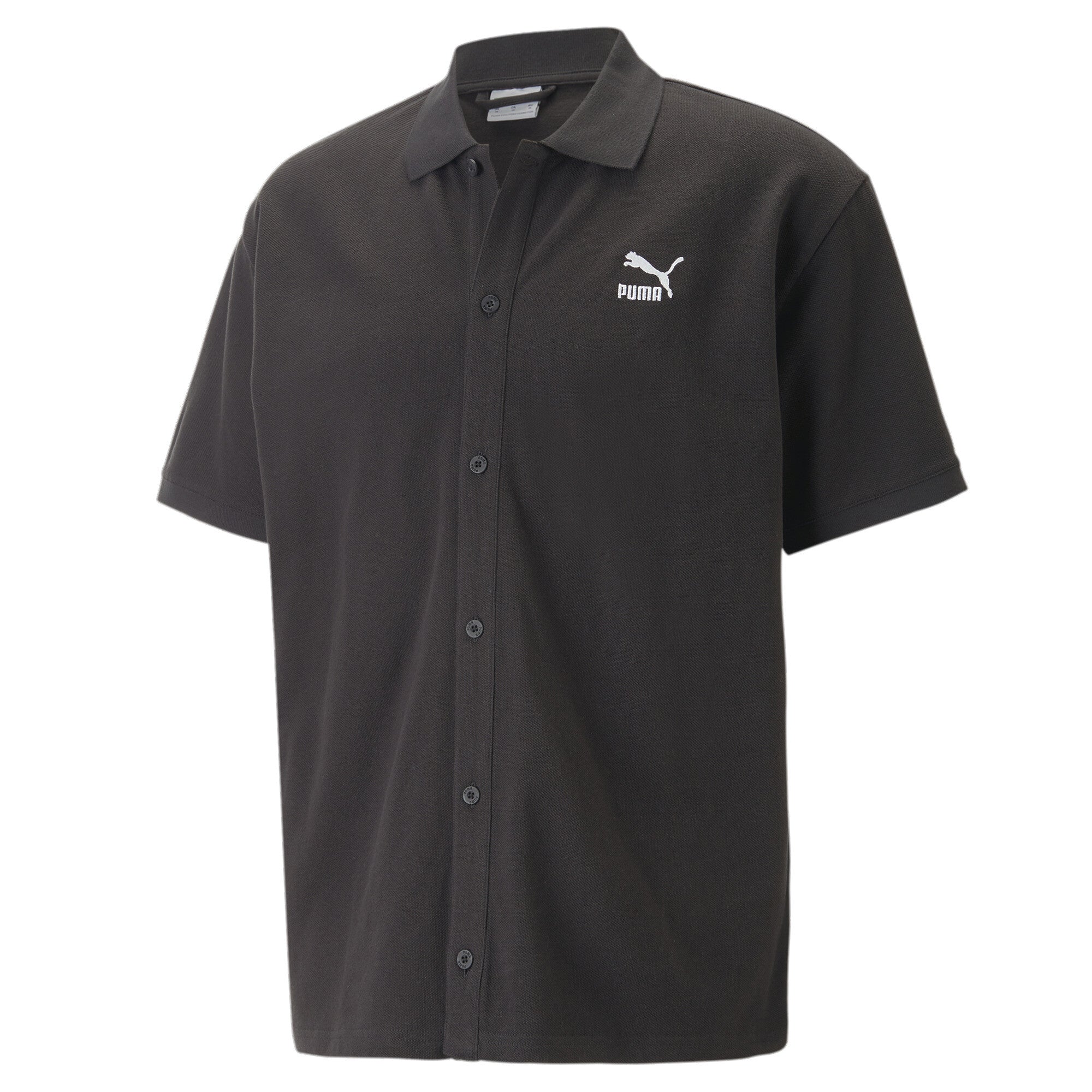 Classics Pique Shirt - S / Puma Black - PUMA Apparel THE MIX