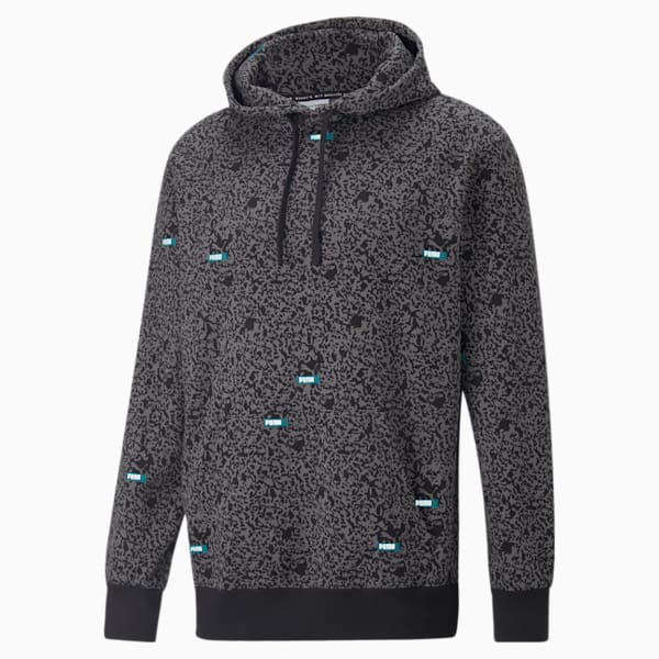 Brand Love All Over Print Men's Hoodie - Puma Black / S - PUMA Hoodie THE MIX