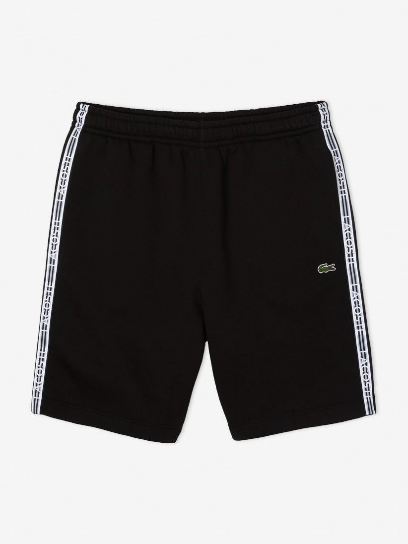 Lacoste Men's Cotton Flannel Jogger Shorts - 4 / M / 031 / Black - Lacoste Apparel THE MIX