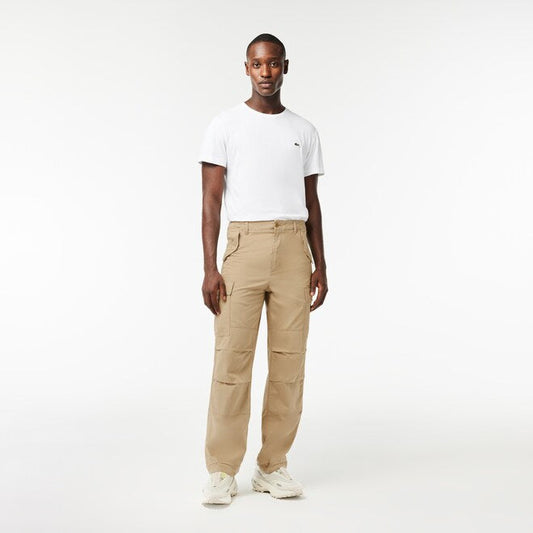 STRAIGHT FIT COTTON CARGO PANTS