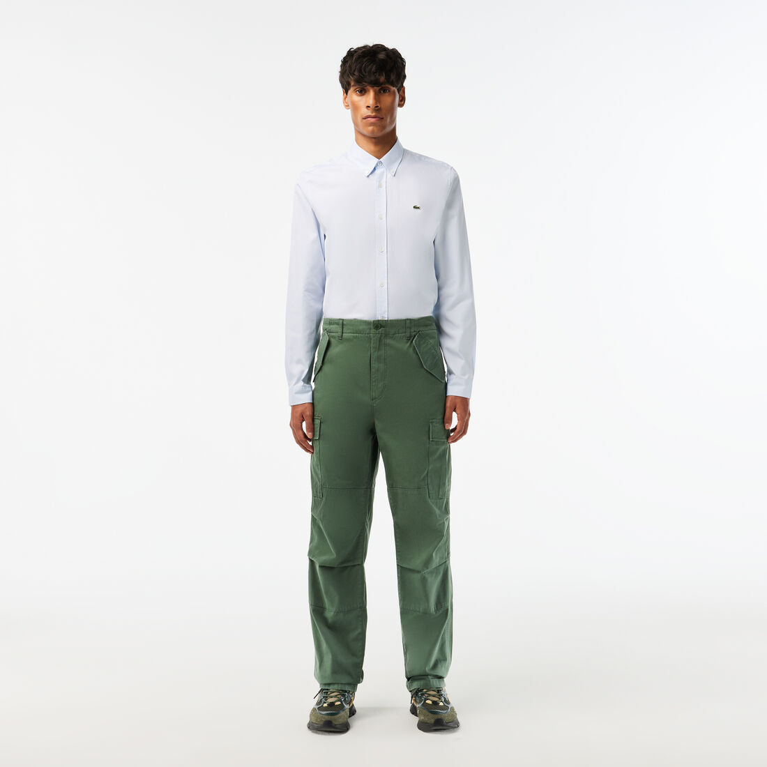 STRAIGHT FIT COTTON CARGO PANTS