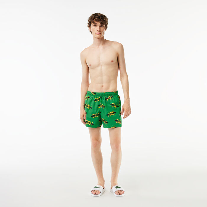 Lacoste Printed Swim Trunks - Lacoste Apparel THE MIX