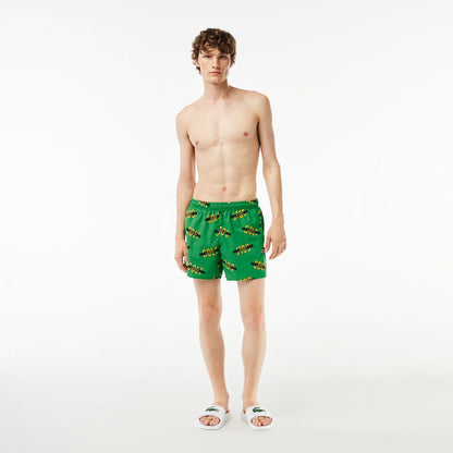 Lacoste Printed Swim Trunks