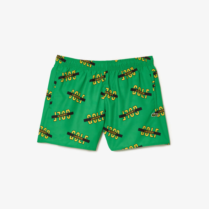 Lacoste Printed Swim Trunks