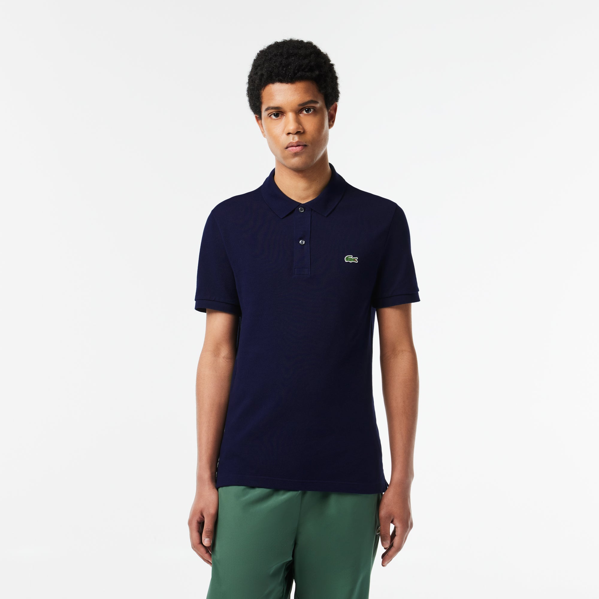 MEN'S SLIM FIT PETIT PIQUÉ COTTON POLO