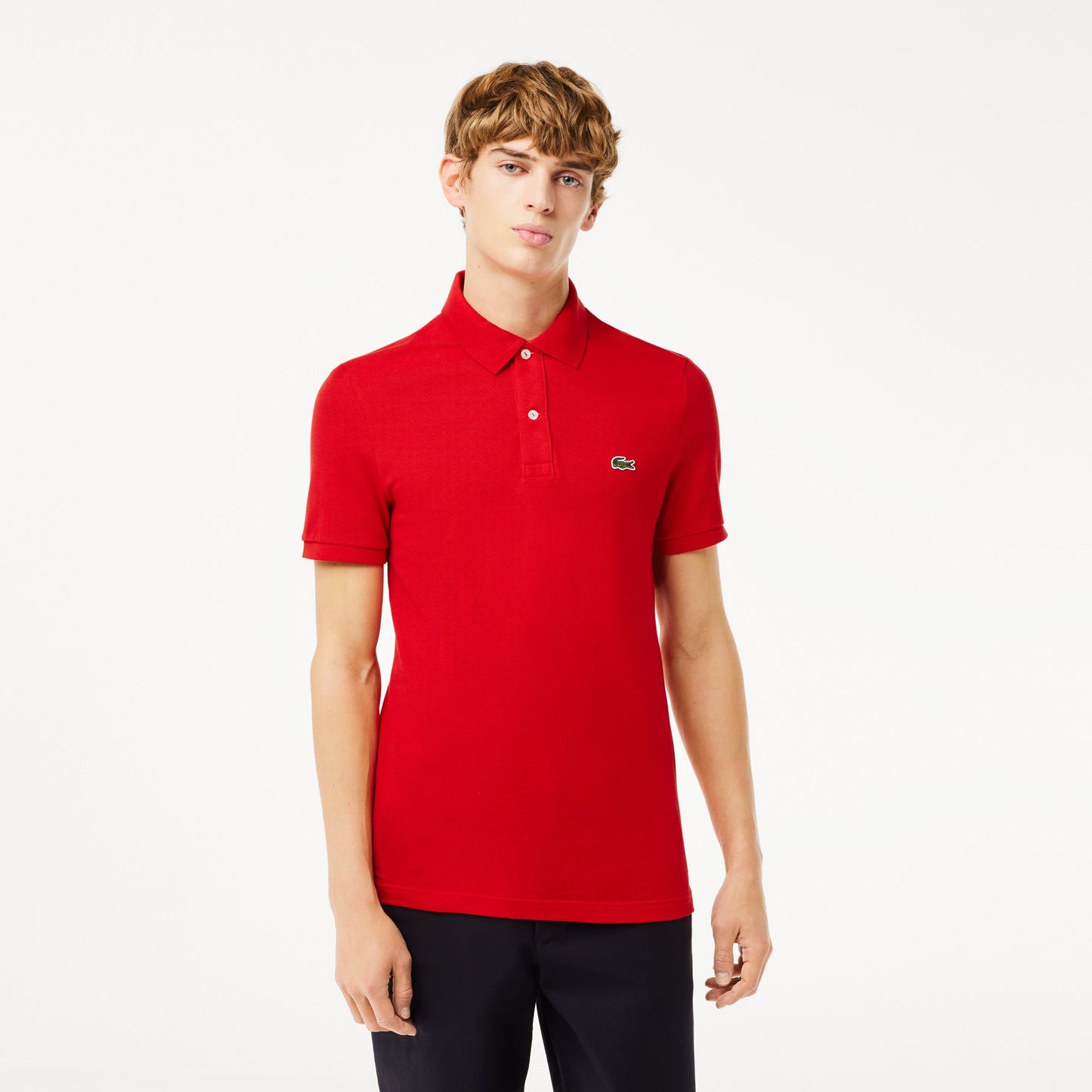 MEN'S SLIM FIT PETIT PIQUÉ COTTON POLO