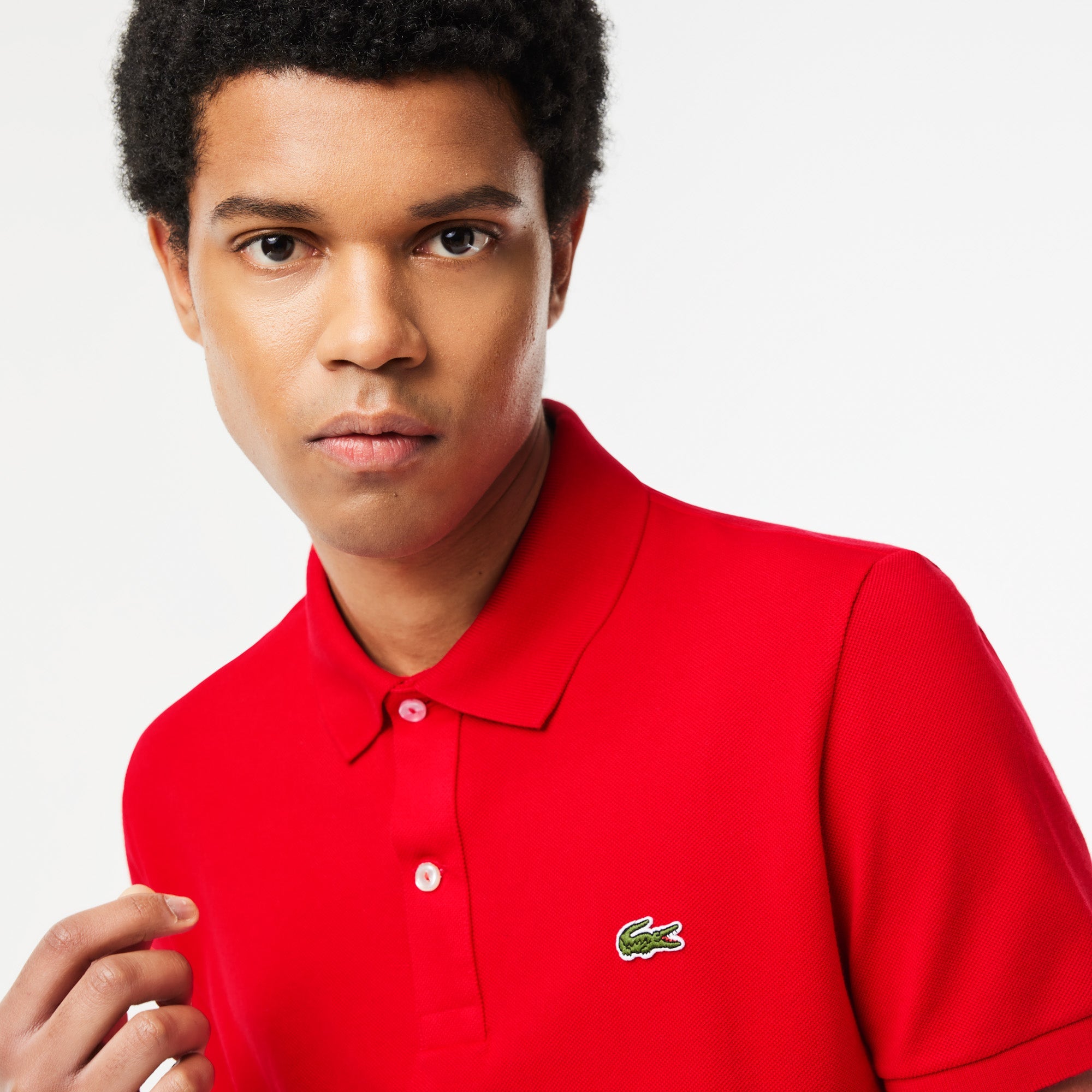 MEN'S SLIM FIT PETIT PIQUÉ COTTON POLO