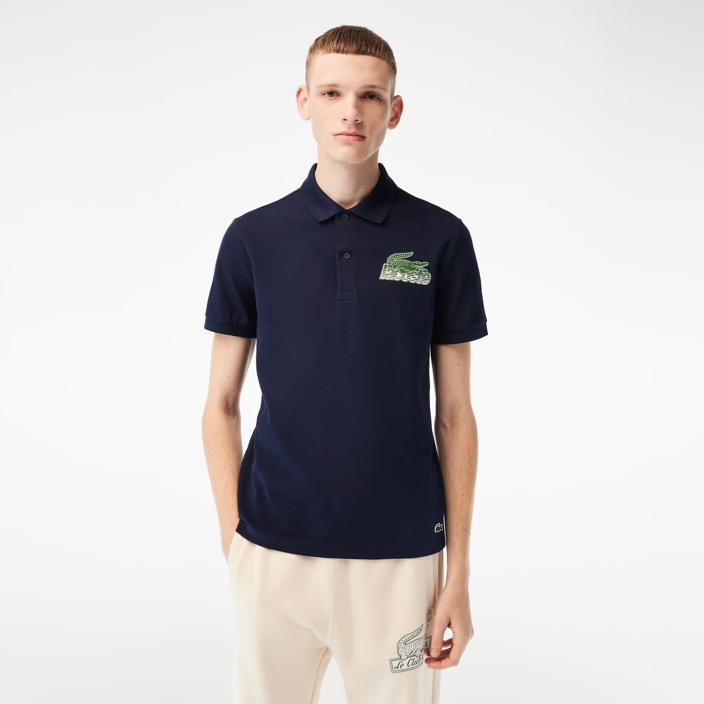 Men’s Lacoste Cotton Mini-Piqué Polo Shirt