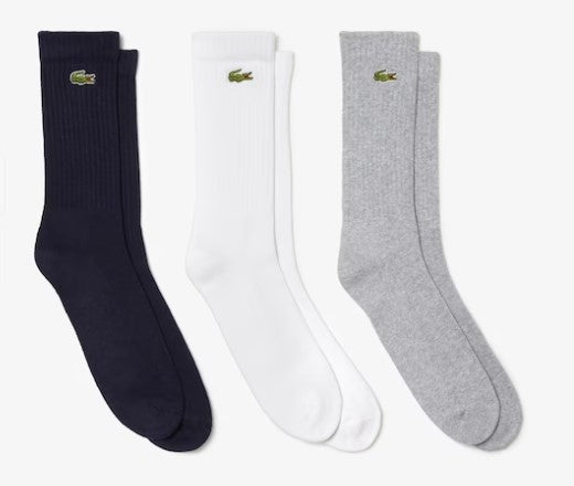 Lacoste Unisex Sport High-Cut Socks Three-Pack