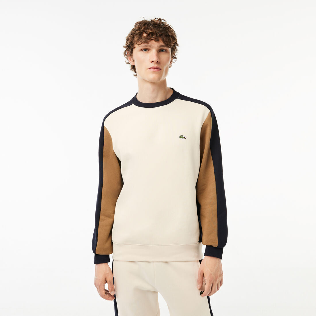 Lacoste Brushed Fleece Colour block Jogger Sweatshirt - Lacoste Apparel THE MIX