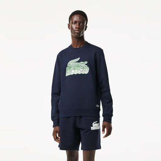 Men’s Lacoste Round Neck Unbrushed Fleece Sweatshirt