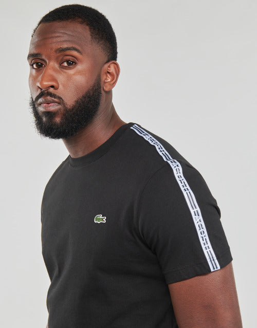 Lacoste Men's Regular Fit Logo Stripe T-shirt - L / 031 / Black - Lacoste Apparel THE MIX
