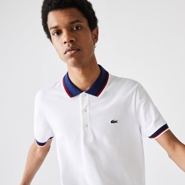 Lacoste Regular Fit Polo Shirt With Contrasting Collar - 3 - S / 001 / White - Lacoste Apparel THE MIX