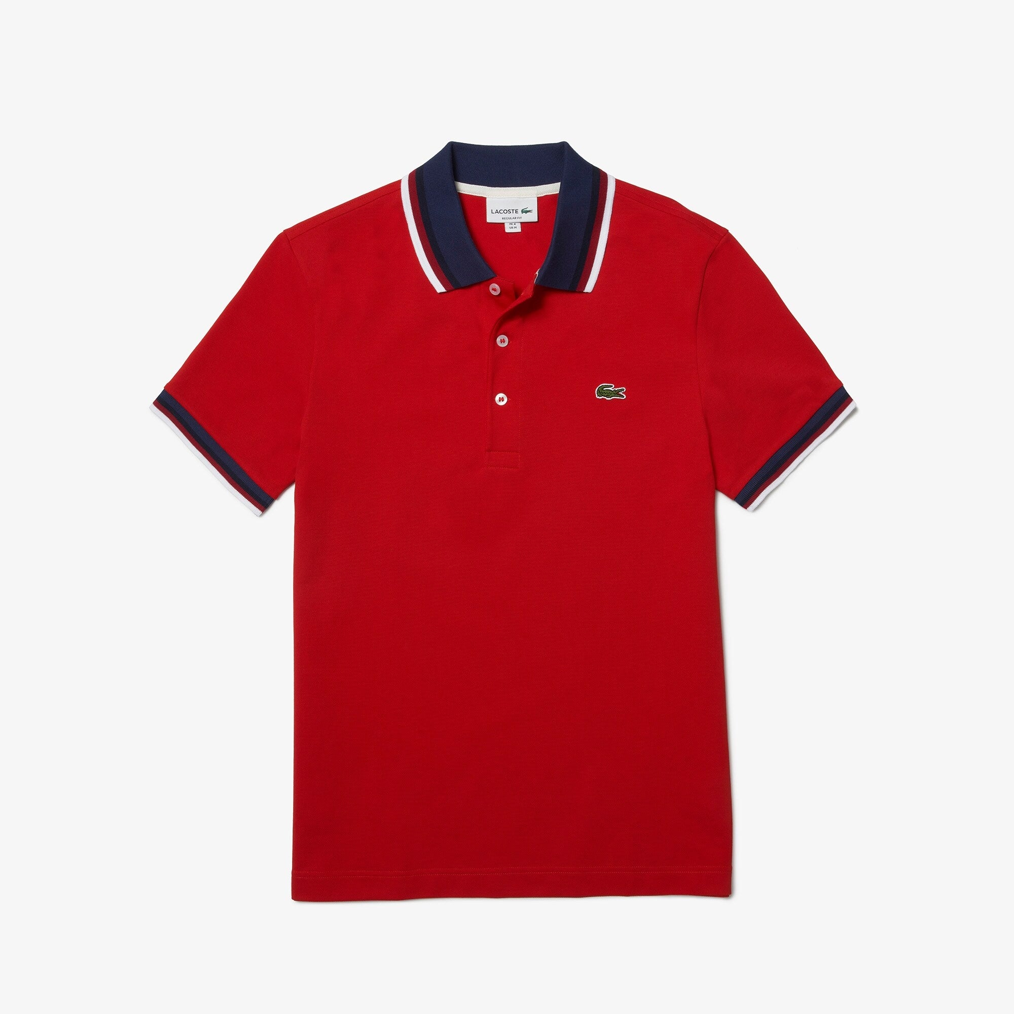 Lacoste Regular Fit Polo Shirt With Contrasting Collar THE MIX