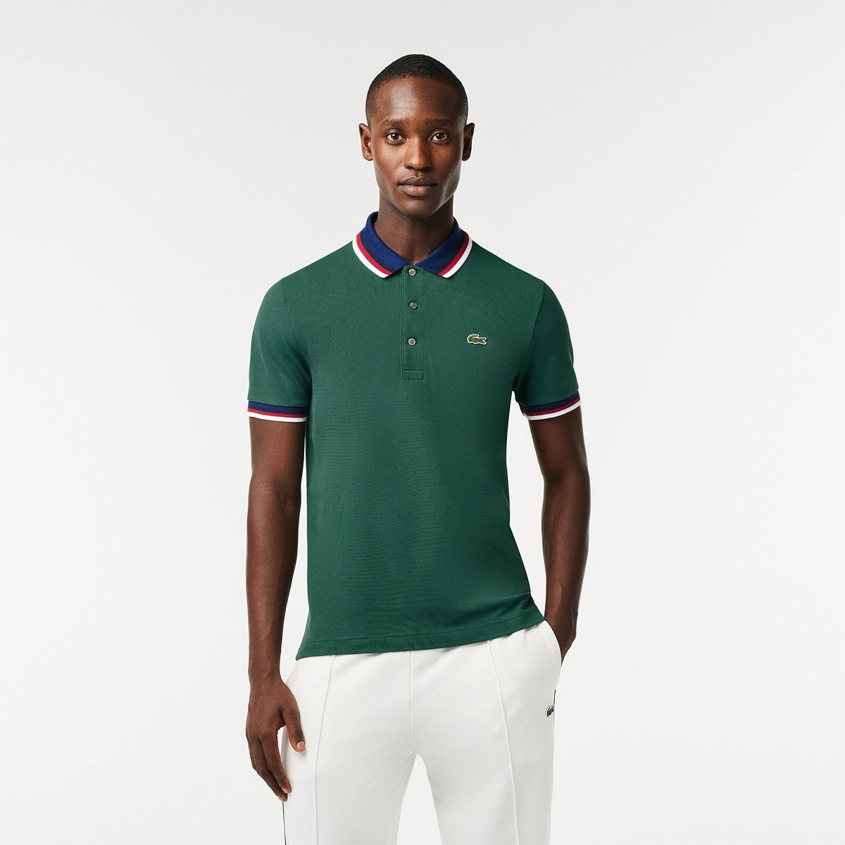 Lacoste Regular Fit Polo Shirt With Contrasting Collar - 3 - S / SMI / Green - Lacoste Apparel THE MIX